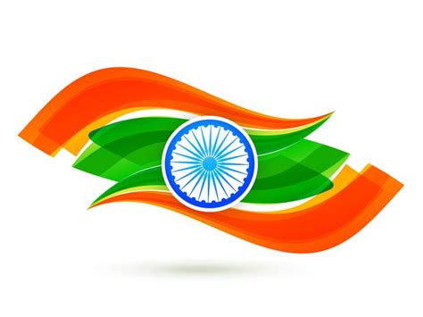 indian flag design with wave style in tricolor 456170 Vector Art at ...