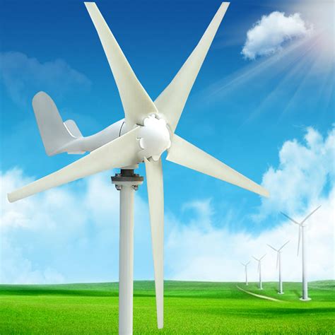 12v/24v 500w 5 pales générateur résidentiel horizontal de turbine Éolienne + contrôleur Vente ...