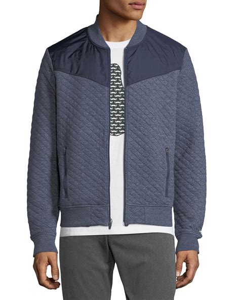 Lyst - Original Penguin Quilted Track Jacket in Blue for Men