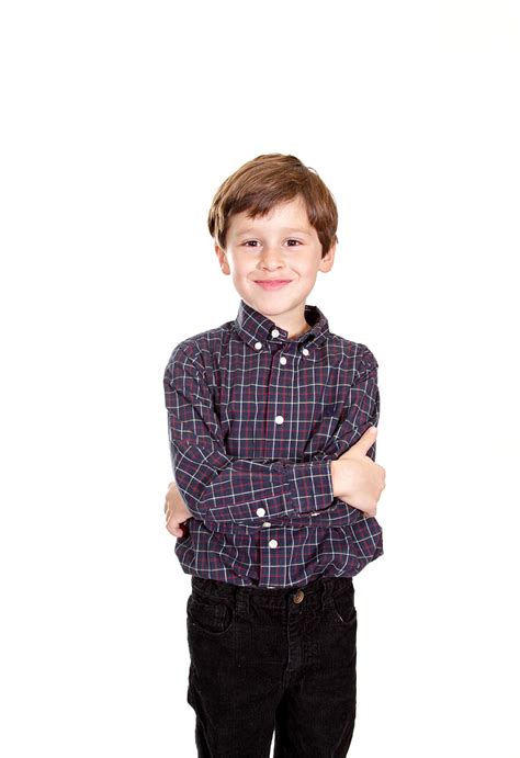 Royalty-Free photo: Boy wearing black, white, and red flannel shirt | PickPik