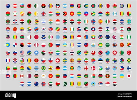 Arrondir les drapeaux nationaux. Les pays du monde ont des cercles de ...