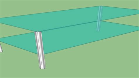 Parallelogram Glass Coffee Table 3d model