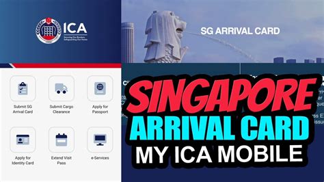 Singapore Arrival Card Registration Guide | SGAC My ICA Moble Guide - YouTube