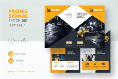 Construction Brochure Templates, Graphic Templates - Envato Elements