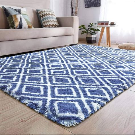 Noahas Soft Geometric Area Rugs for Bedroom Living Room Shaggy Patterned Fluffy Carpets, Decor ...