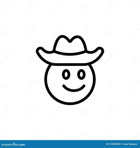 Cowboy Hat Emoji Icon From Emoji Collection. Vector Illustration | CartoonDealer.com #130329304