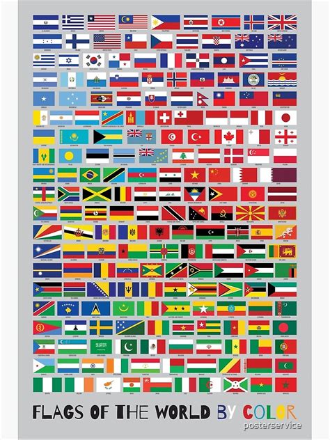 "Flags of the World by Color" Canvas Print by posterservice | Redbubble