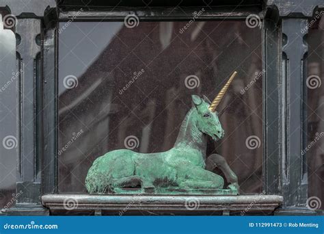 Statue of a unicorn editorial stock photo. Image of statue - 112991473