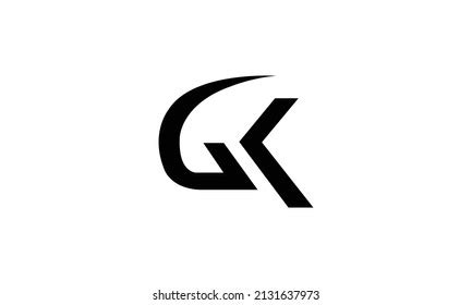 Gk Logo Design Template Vector Graphic Stock Vector (Royalty Free ...