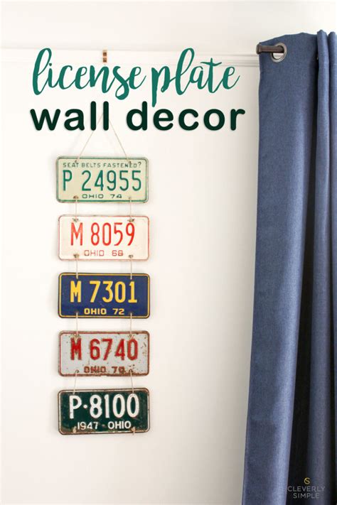 License Plate Art Wall Decor - Cleverly Simple