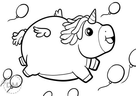 Fat Unicorn Coloring Pages - PhoenixteDixon