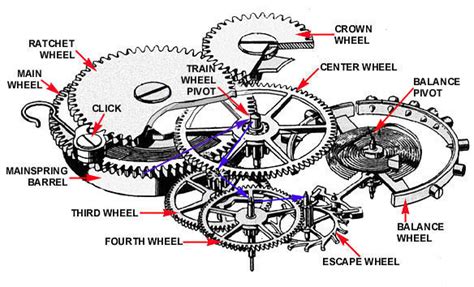 An example of a mechanical watch movement