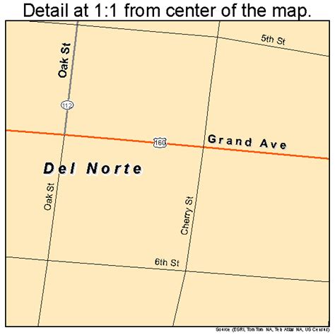 Del Norte Colorado Street Map 0819795