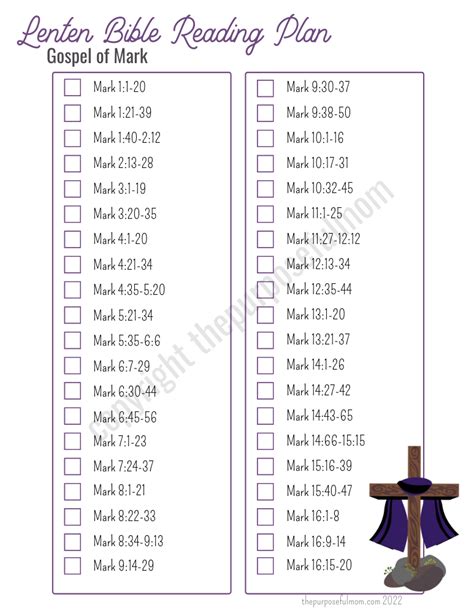 40 Day Lent Bible Reading Plan 2022 (Free Printable) in 2022 | Read ...