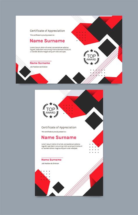 Professional Red Certificate 16339127 Vector Art at Vecteezy