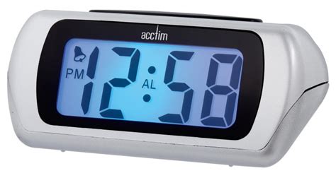 Acctim Auric LCD Alarm Clock - Silver at Barnitts Online Store, UK ...