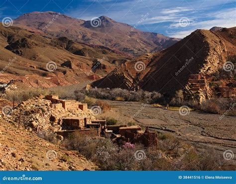 Traditional Berbers Village in High Atlas Mountain Stock Photo - Image ...