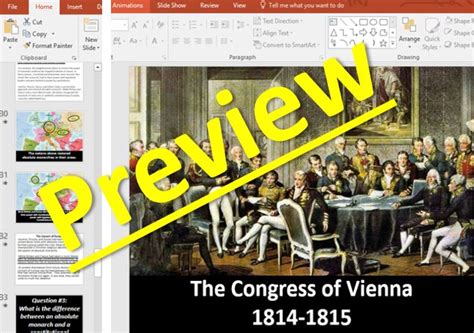 The Congress of Vienna - Teach World History