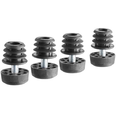 Lancaster Table & Seating Alloy Series Adjustable Feet for Table Legs - 4/Pack