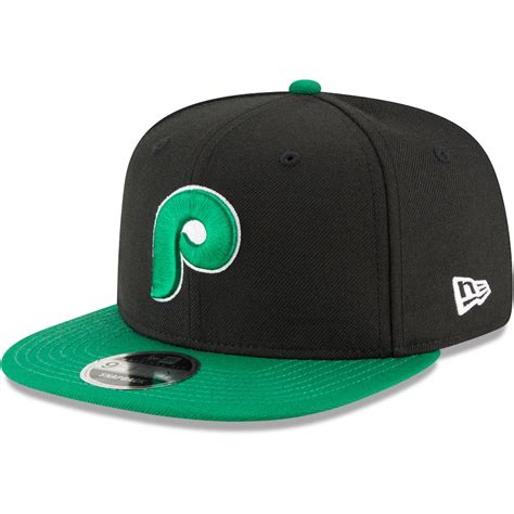 Men's Philadelphia Phillies New Era Black/Kelly Green Crossover 9FIFTY Snapback Adjustable Hat