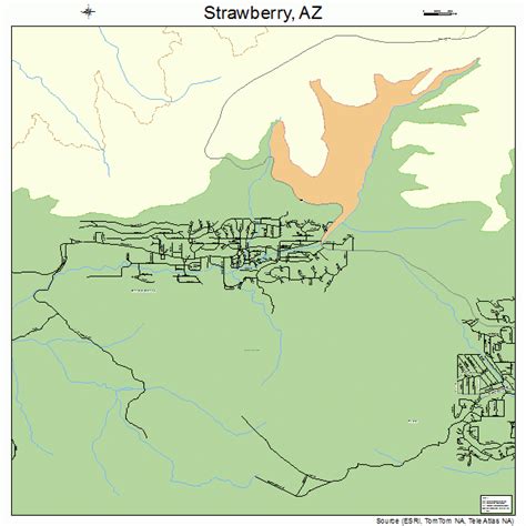 Strawberry Arizona Street Map 0470040