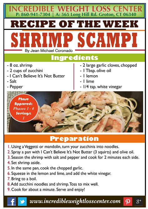 SHRIMP SCAMPI - IDEAL PROTEIN - PH 1 Time for a delicious Phase 1 ...
