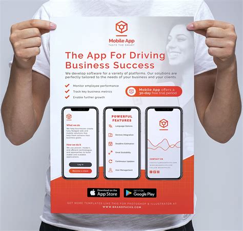 Mobile App Poster/Banner Template v2 - PSD, Ai & Vector - BrandPacks