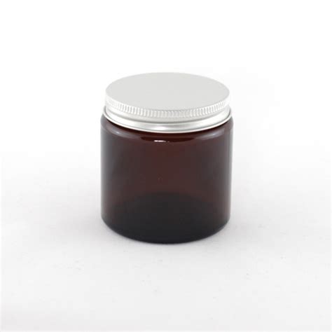 120ml Amber Glass Jars & Lids