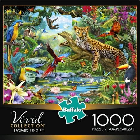 Buffalo Games - Vivid Collection - Leopard Jungle - 1000 Piece Jigsaw Puzzle - Walmart.com ...