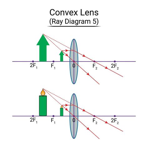 Convex Lens Ray Diagram 5 27800002 Vector Art at Vecteezy