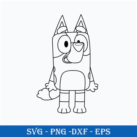 Bluey Outline Svg Bluey Svg Cartoon Svg Dog Clipart Blue Inspire | Porn Sex Picture