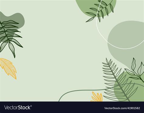 Floral boho neutral abstract background Royalty Free Vector