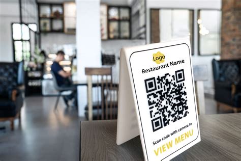 QR Code on Table Tents for Restaurants and Bars - Menubly