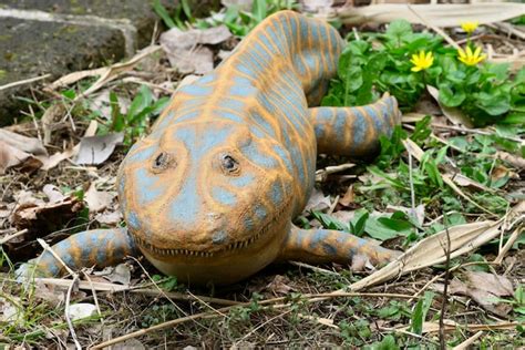 Premium Photo | Reconstruction of a devonian amphibian ichthyostega