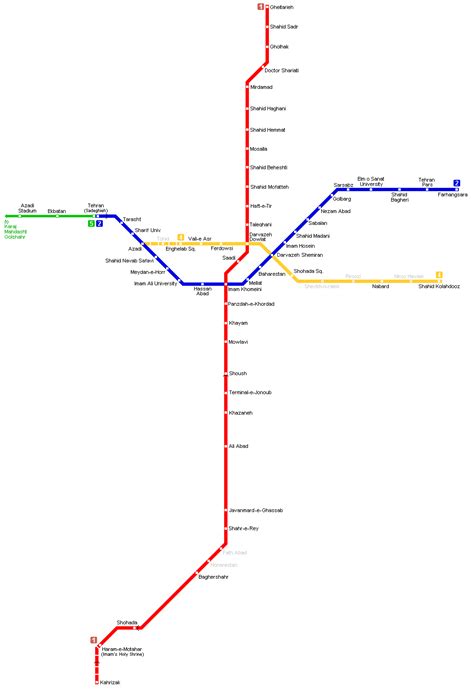 Tehran Metro Map - Mapsof.Net