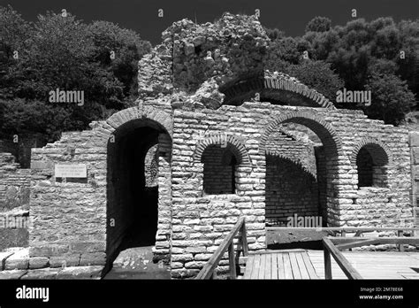 Ruins of the Sanctuary of Asciepius, ancient Butrint, UNESCO World Heritage Site, Butrint ...