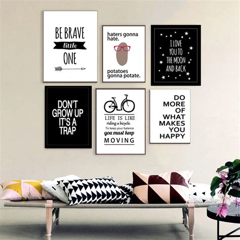 Aliexpress.com : Buy Nordic Minimalist Typography Print Motivational Life Love Inspirational ...