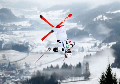 Audrey Robichaud of Canada in action during Ladies Moguls training at the FIS Freestyle Ski ...