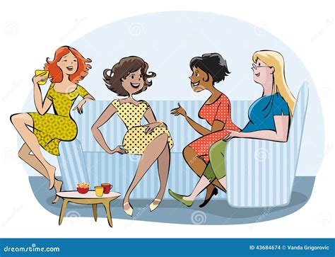 Groupe De Femmes De Causerie Illustration de Vecteur - Illustration du ...