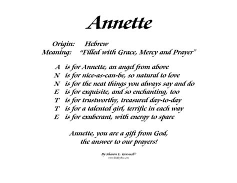 Meaning of Annette - LindseyBoo