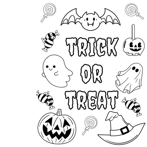 Halloween Coloring Pages 10 Trick or Treat Coloring Pages Kids ...