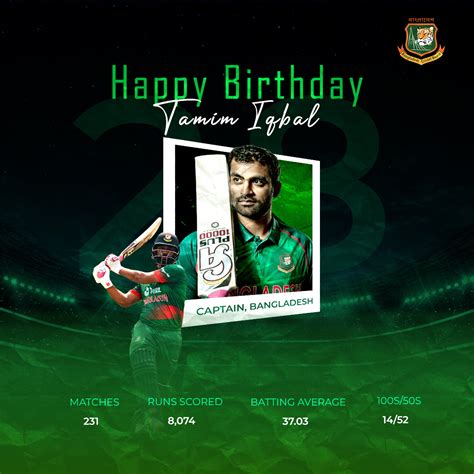 Tamim Iqbal Birthday| Sports Poster Design on Behance