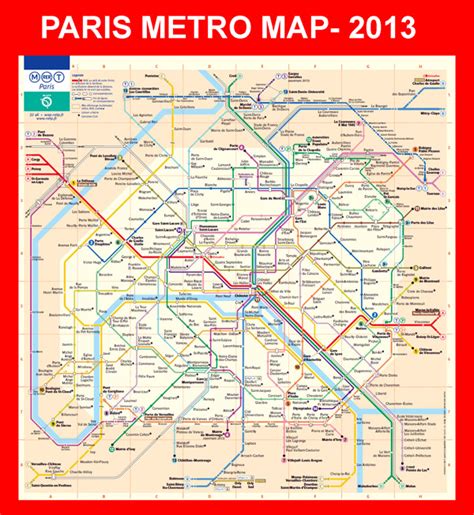 Detailed metro map of Paris city | Vidiani.com | Maps of all countries in one place