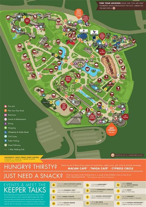 Houston Zoo map | Houston zoo, Zoo map, Atlanta zoo