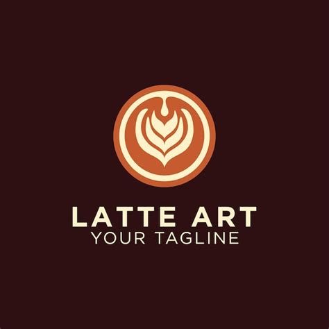 Premium Vector | Latte art coffee logo
