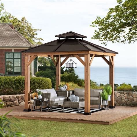 Junction Vice Cherry sunjoy hardtop gazebo Shaded cease theft