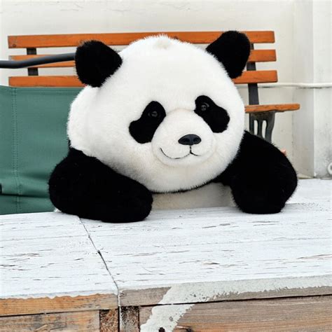 Fu Bao Panda Plush: Lucky Realistic Panda Stuffed Animal in Two Sizes