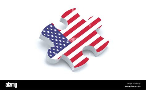 jigsaw puzzle piece usa flag Stock Photo - Alamy