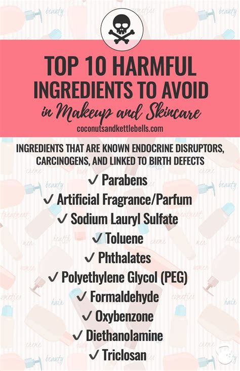 10 Ingredients to Avoid in Skincare and Makeup Products | Skin care, Beauty skin care, Natural ...