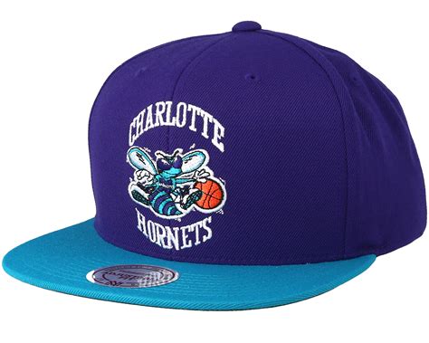 Charlotte Hornets 2 Tones Purple/Teal Snapback - Mitchell & Ness caps ...